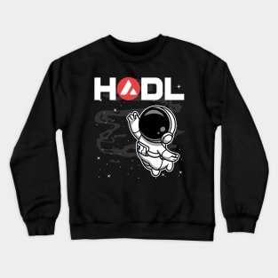 HODL Astronaut Avalanche AVAX Coin To The Moon Crypto Token Cryptocurrency Blockchain Wallet Birthday Gift For Men Women Kids Crewneck Sweatshirt